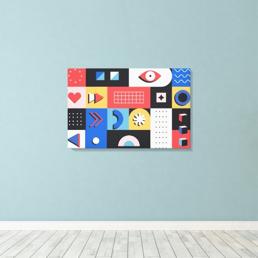 Große Bauhaus Art Canvas Print 10 - Größe anpassba Leinwanddruck (Insitu (Holzboden))