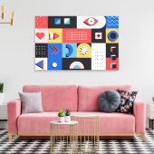 Große Bauhaus Art Canvas Print 10 - Größe anpassba Leinwanddruck (Insitu (Wohnzimmer))