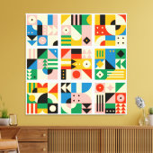 Große Bauhaus Art Canvas Print 15 - Größe anpassba Leinwanddruck (Insitu (Wohnzimmer))