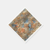 Große Bäume, die Blätter des Herbstes und Blauwild Serviette (Ecke)