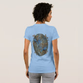 Große Bäume, die Blätter des Herbstes und Blauwild T-Shirt (Schwarz voll)