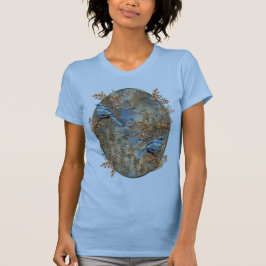 Große Bäume, die Blätter des Herbstes und Blauwild T-Shirt