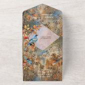 Große Bäume, Herbstblätter & Bluebirds. All In One Einladung (Außenbereich)