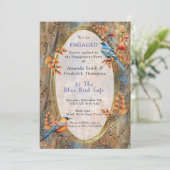 Große Bäume, Herbstblätter & Bluebirds. Einladung (Stehend Vorderseite)