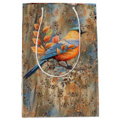 Große Bäume, Herbstblätter & Bluebirds. Mittlere Geschenktüte (Vorderseite)