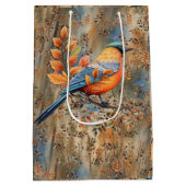 Große Bäume, Herbstblätter & Bluebirds. Mittlere Geschenktüte (Rückseite)