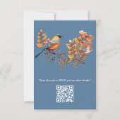 Große Bäume, Herbstblätter & Bluebirds. RSVP Karte (Rückseite)