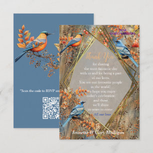 Große Bäume, Herbstblätter & Bluebirds. RSVP Karte