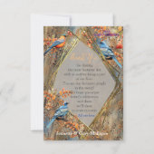 Große Bäume, Herbstblätter & Bluebirds. RSVP Karte (Vorderseite)