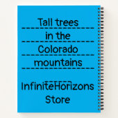 Große Bäume im CO-Gebirge SpiralNotebook Notizblock (Rückseite)