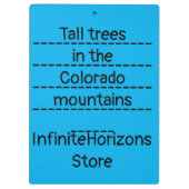 Große Bäume im CO-Gebirge - Zwischenablage Klemmbrett (Rückseite)