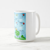Große Bäume und fliegende Fische Kaffeetasse (VorderseiteRechts)