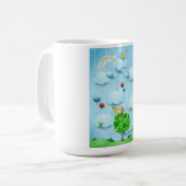 Große Bäume und fliegende Fische Kaffeetasse (Vorderseite Links)