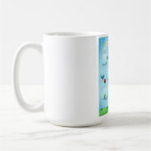 Große Bäume und fliegende Fische Kaffeetasse (Links)