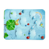 Große Bäume und fliegende Fische Magnet (Horizontal)