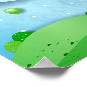 Große Bäume und fliegende Vögel Poster (Ecke)