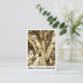 Große Baumstamm Sepiaphotographie für Natur Visitenkarte (Stehend Vorderseite)