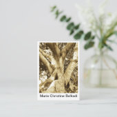 Große Baumstamm Sepiaphotographie für Natur Visitenkarte (Stehend Vorderseite)