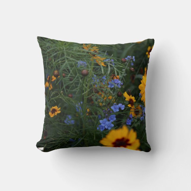 Große Baumwollkissen aus Wild-Blume Kissen (Vorderseite)