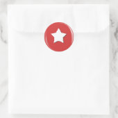 Große beängstigende White Star Red Runder Aufkleber (Tasche)