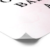 Große Begrüßungsmarke Pink & Blue Baby Dusche Poster (Ecke)