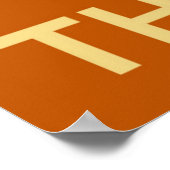 Große Behalten Ruhe und Danke Poster (Ecke)