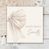 Große Beige Bow Boho Sweet 16 Serviette