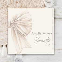 Große Beige Bow Boho Sweet 16 Serviette
