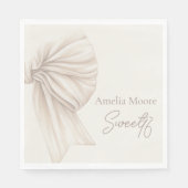 Große Beige Bow Boho Sweet 16 Serviette (Vorderseite)