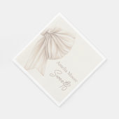 Große Beige Bow Boho Sweet 16 Serviette (Ecke)