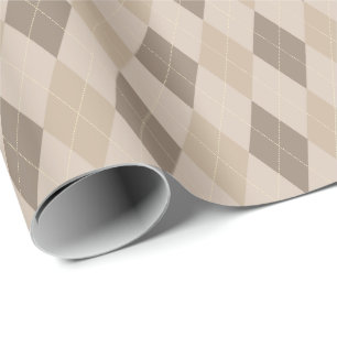 Große Beige tont Rauten-Verpackungs-Papier Geschenkpapier