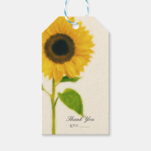 Große bemalte Sonnenblume Rustikale Landhausstil G Geschenkanhänger