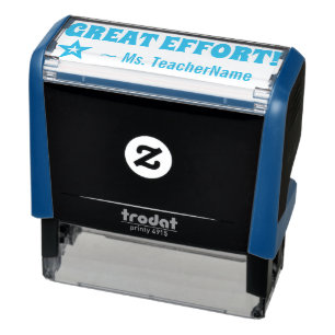 "GROSSE BEMÜHUNGEN!" Bestätigung Rubber-Briefmarke Permastempel