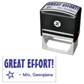 "GROSSE BEMÜHUNGEN!" Briefmarke aus Kautschuk Permastempel (Beispiel)