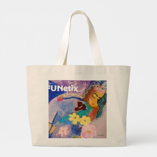 Große, benutzerdefinierte Baumwolltasche mit Logo  Jumbo Stoffbeutel (Rückseite)