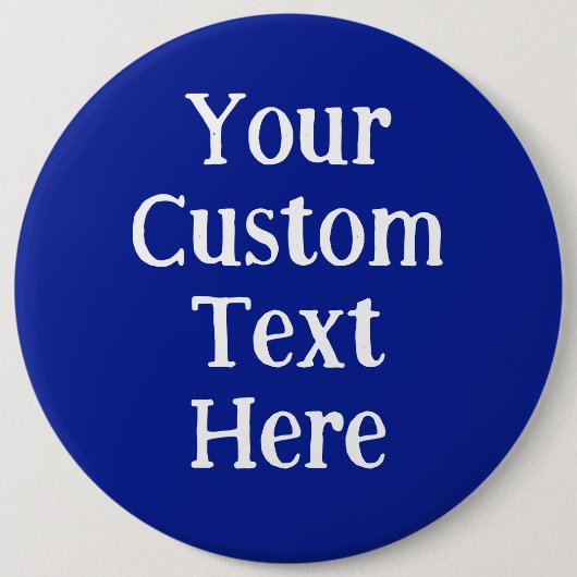 Große benutzerdefinierte Wörter Blue Button-On-Tas Button (Vorderseite)