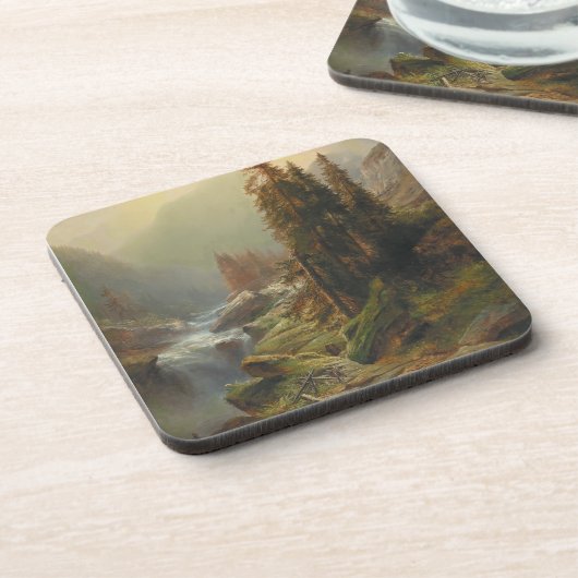 Große Berglandschaft - Albert Zimmermann Getränkeuntersetzer (Linke Seite)