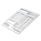 Große Berufliche Geschäftsrechnung/Quote Notizblock (angewinkelt)