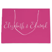 Große Beutel - Rosa und Weiß Große Geschenktüte (Vorderseite)