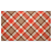 Große Bias Kariert, Coral Orange, Brown & Tan Stoff (Fat Quarter (45,7 x 55,9 cm))