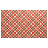 Große Bias Kariert, Coral Orange, Brown & Tan Stoff (Yard (91,4 cm))