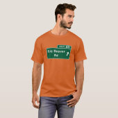 Große Biber-Straße, Verkehrsschild, Michigan, USA T-Shirt (Vorne ganz)