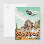 Große Biegung Nationalpark Vintage Reiseplakat Postkarte (Vorne/Hinten)