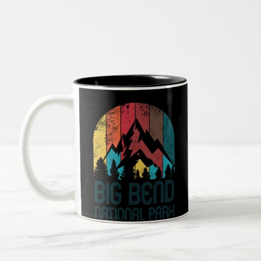 Große Biegungs-Nationalpark-Retro beunruhigtes Zweifarbige Tasse (Links)