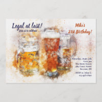 Große Bierbrille Einladung