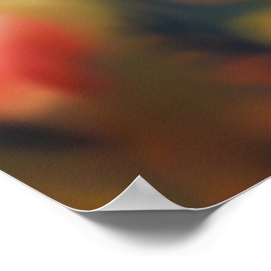 Große Bindung mit Raupen im Herbst Bush Poster (Ecke)