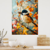 Große Bindung mit Raupen im Herbst Bush Poster (Küche)