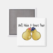 Große Birne Magnet (Vorderseite/Rückseite)