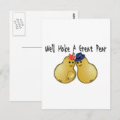 Große Birne Postkarte (Vorne/Hinten)