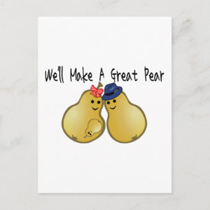 Große Birne Postkarte